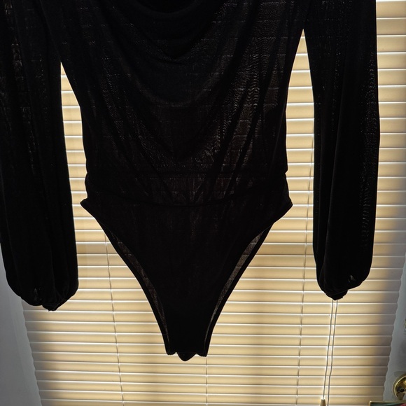 NWT Band Of The Free AGGIE BLACK COWL NECK BODYSUIT Medium - Picture 11 of 15
